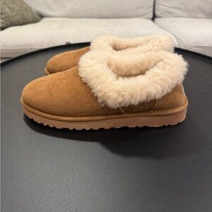 UGG | Nita Ultra Mini Bootie Closed Back Slippers Chestnut NEW
